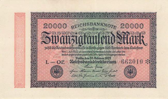 20000 Mark 1923 ro.84g OE